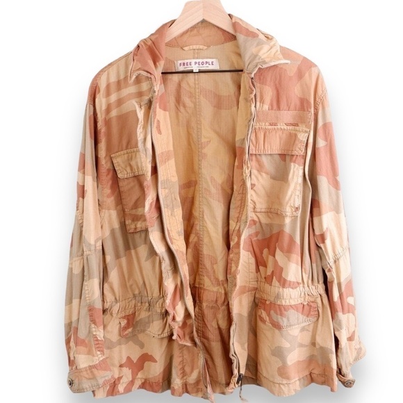 FREE PEOPLE Lead The Way Camo Jacket 🧥 | Longline Utility Grunge - Picture 12 of 16